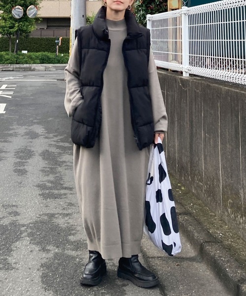 「CORNERS」 ニットワンピース M ブラック レディース_画像3