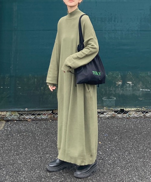 「CORNERS」 ニットワンピース M ブラック レディース_画像6