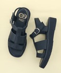 厚底 サンダル 「本革/日本製」厚底メッシュグ...の詳細画像5