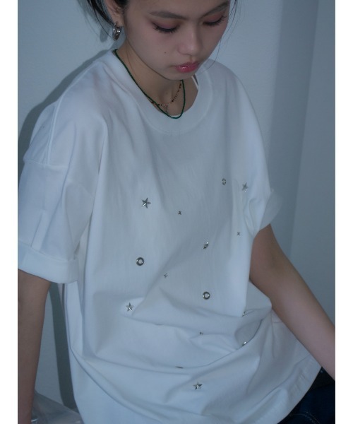 tシャツ スタッズオーバーTシャツ/ユニセックス レディース メンズ