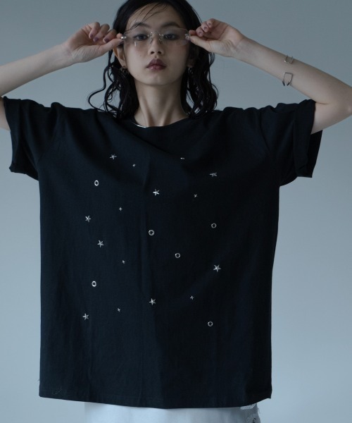 tシャツ スタッズオーバーTシャツ/ユニセックス レディース メンズ