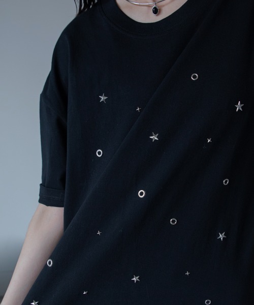 tシャツ スタッズオーバーTシャツ/ユニセックス レディース メンズ