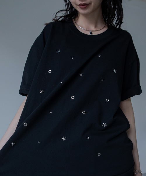 tシャツ スタッズオーバーTシャツ/ユニセックス レディース メンズ