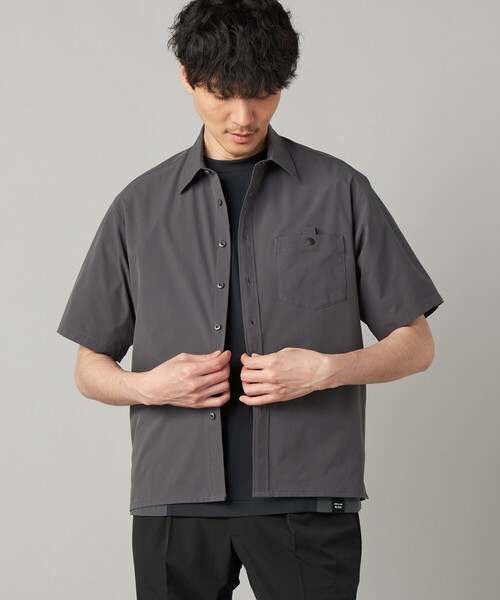 シャツ 「撥水」「COMME CA MEN BLACK」4WAYテック半袖シャツ メンズの画像
