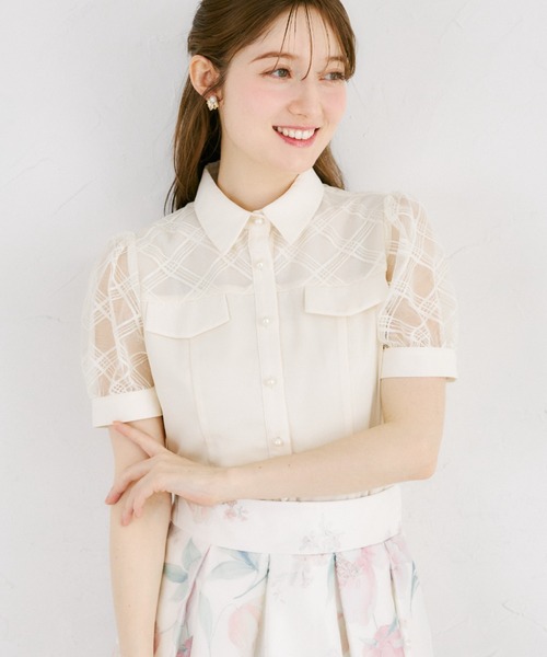 tooco様ご確認用です(^^) tocco closet（トッコ クローゼット） ブラウス シャツ パール釦シアー