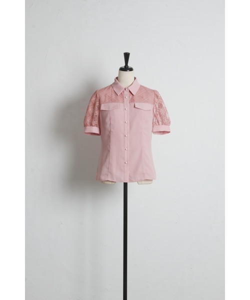 tocco closet（トッコ クローゼット） ブラウス シャツ パール釦シアー