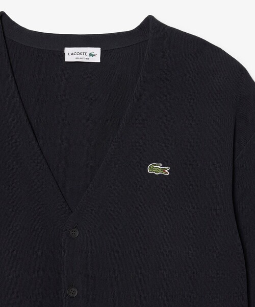 LACOSTE（ラコステ） ニットカーディガン 4 ブラック メンズ 