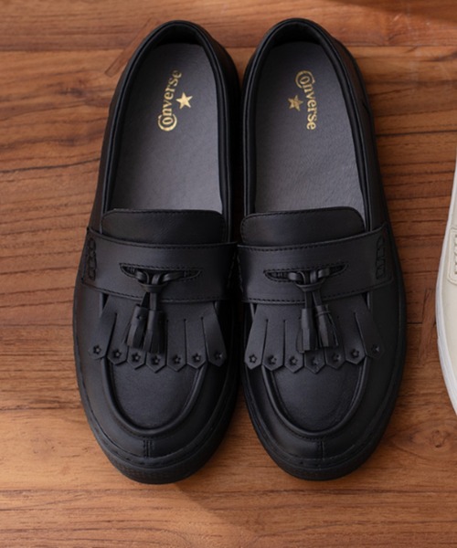 【美品】コンバース　ローファー　25cm ブラック CONVERSE（コンバース） ローファー 4 ブラック メンズ : ZOZOTOWN