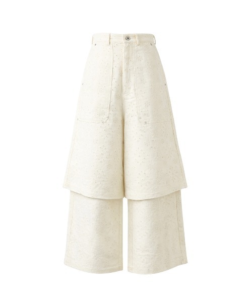 パンツ 「TAJEN:T」COTTON EYELET EMBROIDERY 2WAY PANTS/コットンアイレットエンブロイダリー2WAYパンツ_3