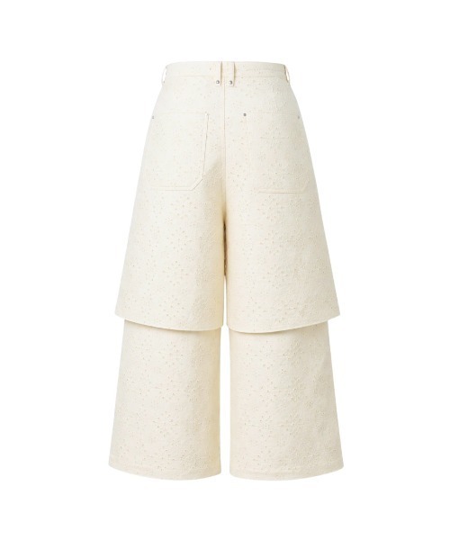 パンツ 「TAJEN:T」COTTON EYELET EMBROIDERY 2WAY PANTS/コットンアイレットエンブロイダリー2WAYパンツ_4