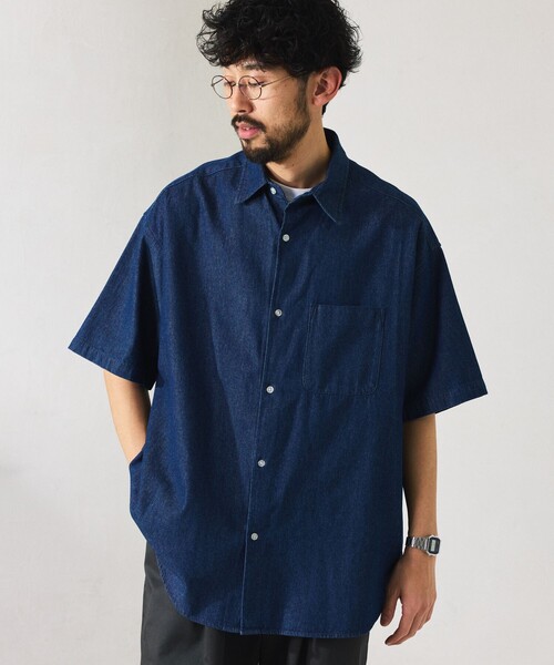「FREAK'S STORE」 半袖シャツ MEDIUM ブラック メンズ_画像7