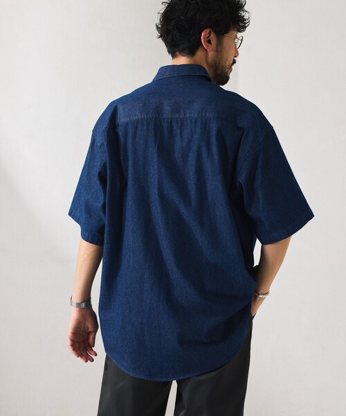 「FREAK'S STORE」 半袖シャツ MEDIUM ブラック メンズ_画像9