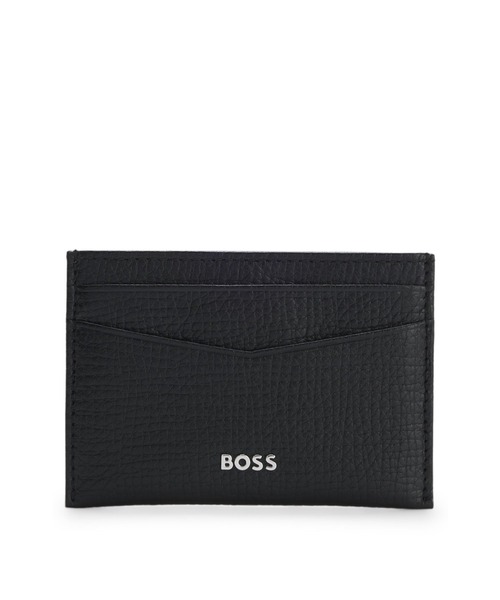BOSS（HUGO BOSS） カードケース グレインレザー レタリングロゴ