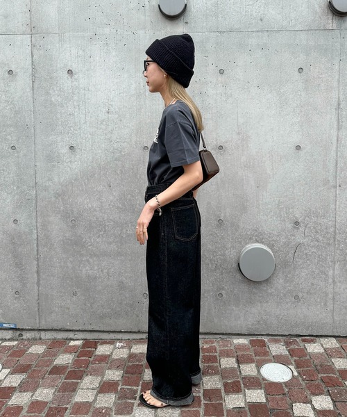 「feepur」 半袖Tシャツ MEDIUM チャコールグレー レディース_画像4