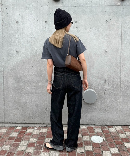 「feepur」 半袖Tシャツ MEDIUM チャコールグレー レディース_画像5