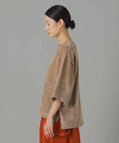 「ZUCCa」 半袖ニット M size ベージュ レディース_画像5