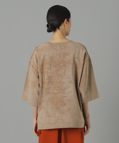 「ZUCCa」 半袖ニット M size ベージュ レディース_画像6