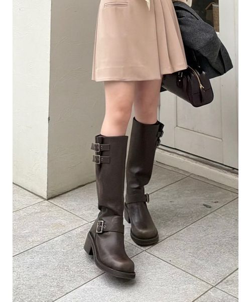LILY BROWN（リリーブラウン） ブーツ ミドルバイカーブーツ