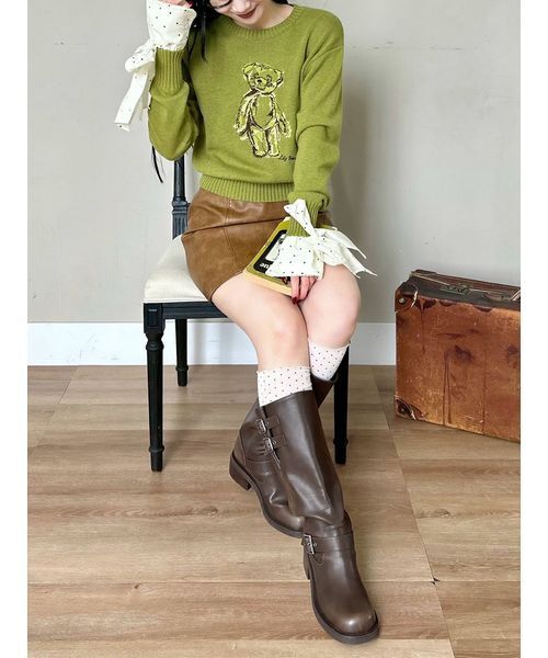 LILY BROWN（リリーブラウン） ブーツ ミドルバイカーブーツ