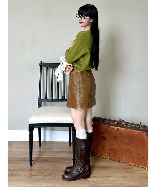 LILY BROWN（リリーブラウン） ブーツ ミドルバイカーブーツ