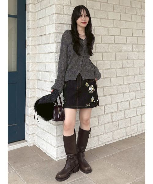 LILY BROWN（リリーブラウン） ブーツ ミドルバイカーブーツ