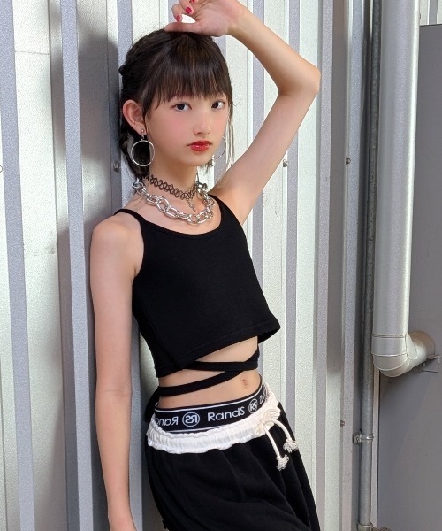 RandS キャミソール 肌着 クロスリボンキャミ キッズ 子供服 女の子