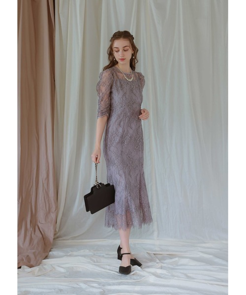 「Dorry Doll」 7分袖ワンピース MEDIUM ネイビー レディース_画像3