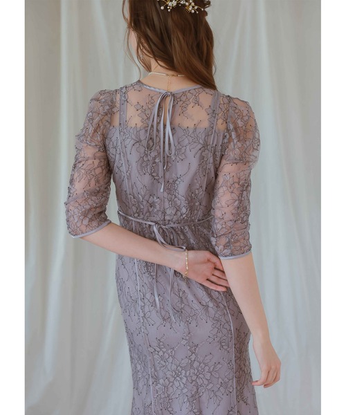 「Dorry Doll」 7分袖ワンピース MEDIUM ネイビー レディース_画像5
