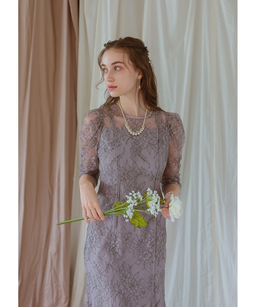 「Dorry Doll」 7分袖ワンピース MEDIUM ネイビー レディース_画像7