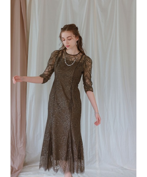 「Dorry Doll」 7分袖ワンピース MEDIUM ネイビー レディース_画像9