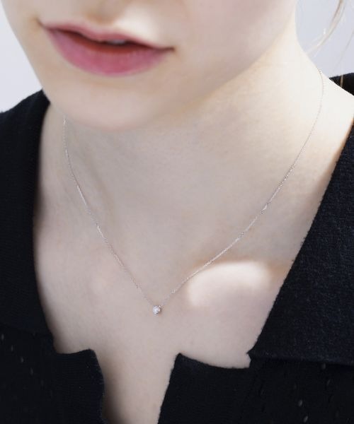 4℃（ヨンドシー） ネックレス K10ホワイトゴールドネックレス