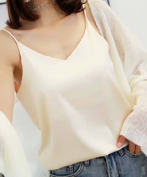 キャミソール シルキーサテンvネックキャミソール Zozotown Paypayモール店 通販 Paypayモール