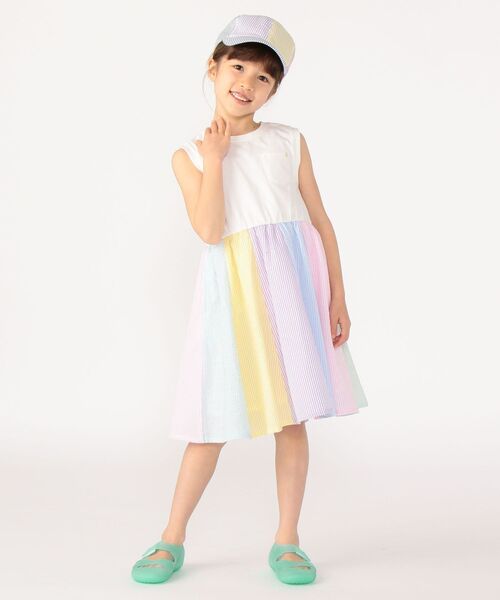 ワンピース Ships Kids パネル ストライプ ノースリーブ ワンピース 100 130cm Zozotown Paypayモール店 通販 Paypayモール