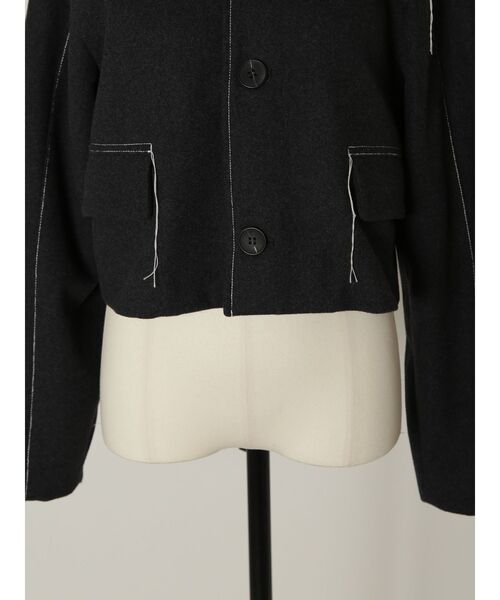 ジャケット テーラードジャケット 「VEQUM」CURVE ARM SHORT JACKET 