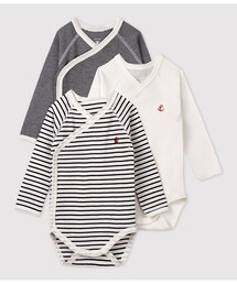 PETIT BATEAU（プチバトー） ベビー肌着 マリニエール長袖あわせボディ