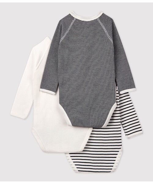✨新品未使用✨ プチバトー petit bateau マリニエールカバーオール PETIT BATEAU（プチバトー） ベビー肌着 マリニエール長袖あわせボディ
