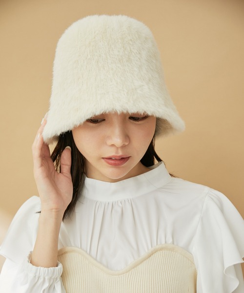 Bibiy Atelier Notify シャギー　バケット　ハット　帽子 Bibiy Atelier Notify シャギー バケット ハット