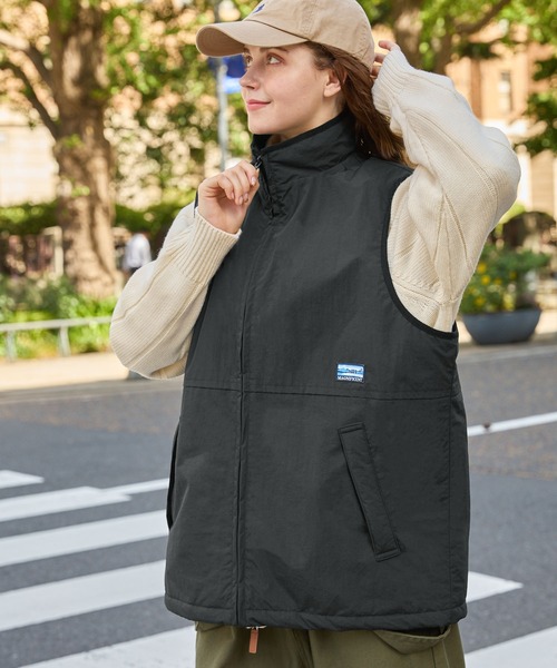 ベスト ジレ ナイロンワンポイント中綿ベスト レディース メンズ | ブランド登録なし | 12