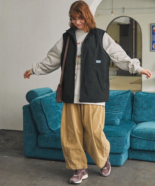 ベスト ジレ ナイロンワンポイント中綿ベスト レディース メンズ | ブランド登録なし | 08