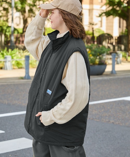 ベスト ジレ ナイロンワンポイント中綿ベスト レディース メンズ | ブランド登録なし | 15