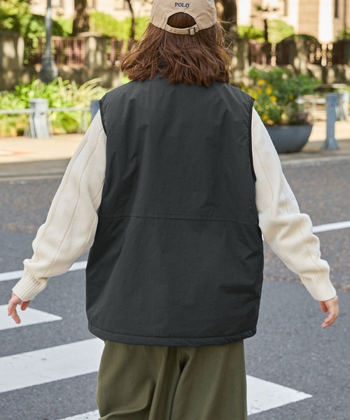 ベスト ジレ ナイロンワンポイント中綿ベスト レディース メンズ | ブランド登録なし | 19