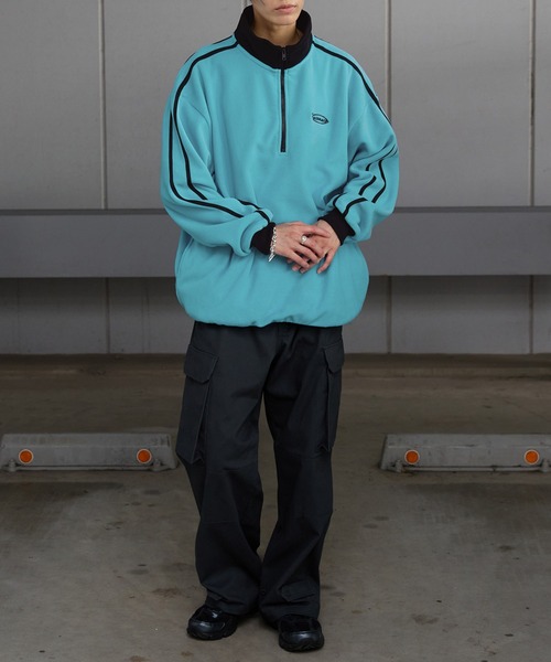 【送料込】A.P.C. フリース ハーフジップ スウェットシャツ A.P.C. フリース ハーフジップ スウェットシャツ シェルトリム