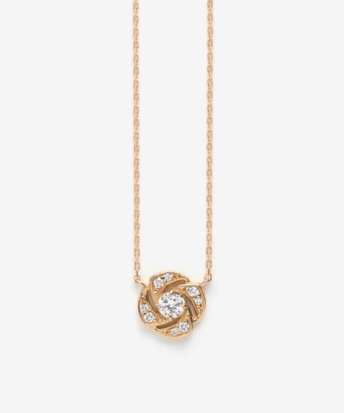 bloomネックレス　K10 イエローゴールド ダイヤモンド ムーン ネックレス BLOOM（ブルーム） ネックレス K10 イエローゴールド ダイヤモンド