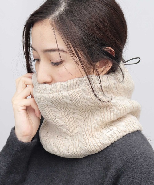 完売希少　ポータークラシック ネックウォーマー moz（モズ） ネックウォーマー スヌード ケーブル編みニット 裏ボア
