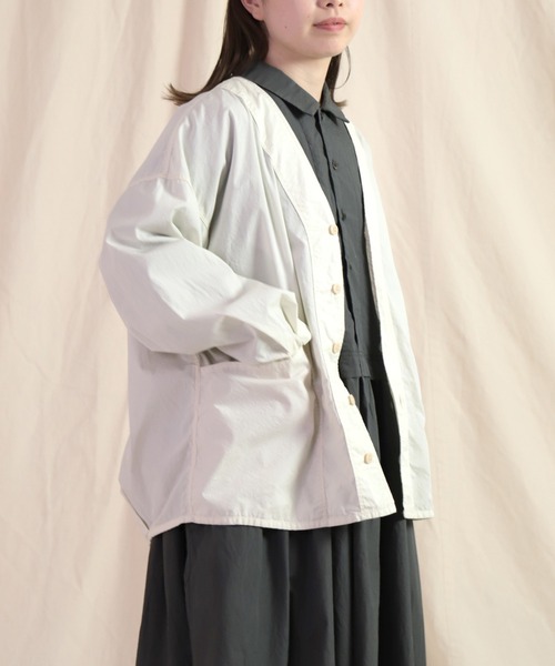 Brocante ブロカント　ブロードカルディガンシャツジャケット　ドミンゴ Brocante ジャケット ノーカラージャケット 「Brocante