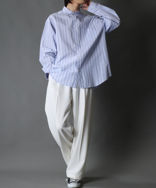 SITRY（シトリー） シャツ Stripe Broadcloth Shirt/オーバーサイズ