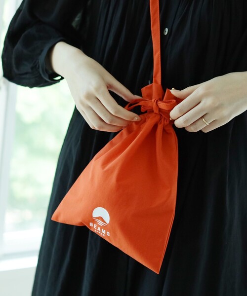 ☆希少美品☆ SLOW＆CO BEAMS 巾着バッグ 極美品 レザー 牛革 fs9381-01_1.jpg