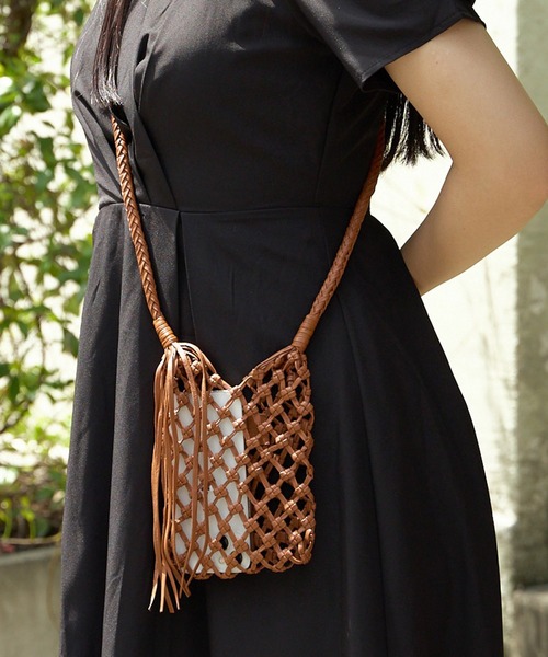 【BAGMATI/バグマティ】メッシュバック： 未使用 Bagmati/バグマティ レザーメッシュバッグ | スピック＆スパン