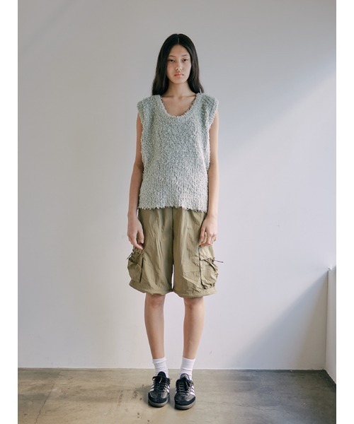 CHAROL ノースリニットプルオーバー ニットベスト ノースリ 春夏 CHAROL ノースリニットプルオーバー ニットベスト ノースリ