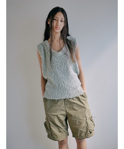 CHAROL ノースリニットプルオーバー ニットベスト ノースリ 春夏 CHAROL ノースリニットプルオーバー ニットベスト ノースリ